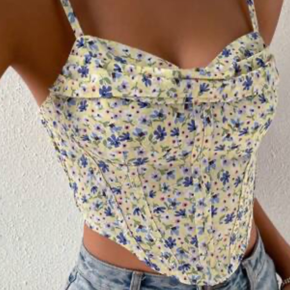 Boho Floral Corset Top